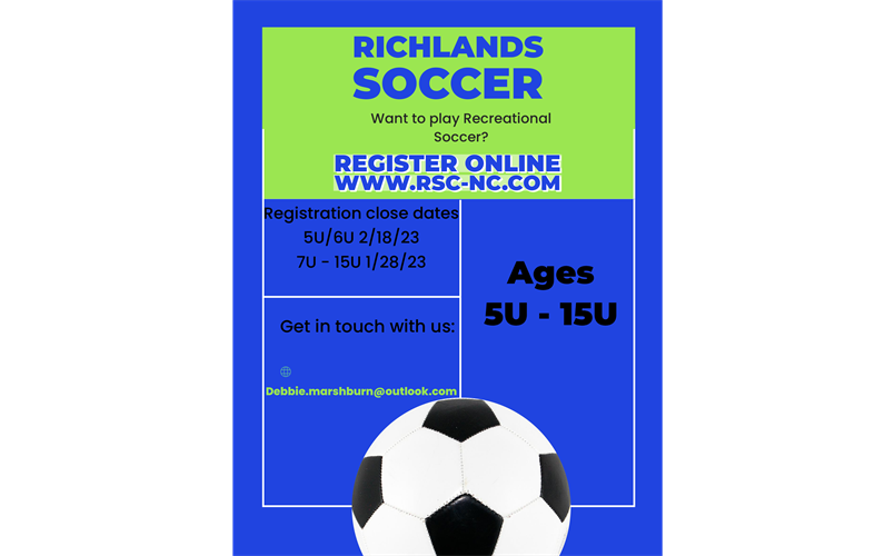 2023 Spring Soccer Registration 
